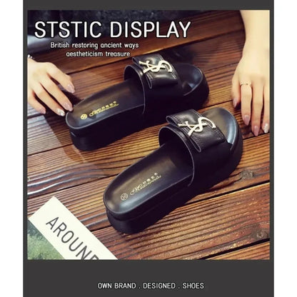 Women Slippers Summer Anti-slip Shoes Platform Design Trend Casual Fashion Sandals Casual Outside Non-slip Slippers Slides Women