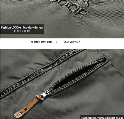 2024 Winter Jacket Fashion Coat Hoodies Camping Hiking Jacket Men's Casual Waterproof Jacket Windbreaker Men Outerwear Clothes