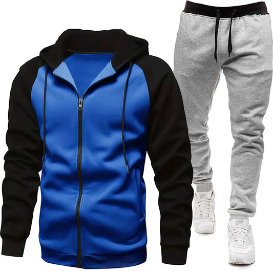 Hoodies Sets Men's Clothing Fashion Autumn/Winter Designer Clothing Hooded Jacket + Pants Suit Jogging Sportswear Two-piece Suit