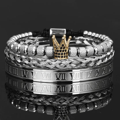3pcs/set Luxury Set Trendy customized Bracelets wholesale Men Jewelry Bracelets
